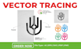 professionally redraw and convert your logo to vector
