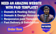 create new wordpress website with elementor paid template