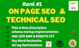 do onpage and technical seo to rank website on google top