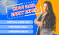 do data entry, input data, copy paste, typing job, virtual manager
