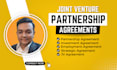 draft a strong joint venture partnership agreement