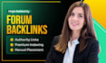 do niche forum backlinks posting, blog comments, profiles, nofollow SEO service
