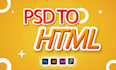 convert PSD to HTML bootstrap responsive website
