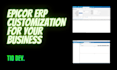 do epicor erp customization for your business