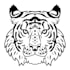 draw a stylized black and white vector animal