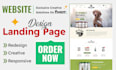 design an awesome HTML landing page for you