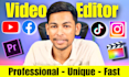 do professional video editing, youtube video editing