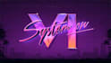 make 80s vaporwave 3d text logo designs with chrome effects