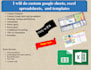do custom google sheets, excel spreadsheets,  and templates