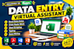 be your virtual assistant for data entry, CRM, scraping, web research