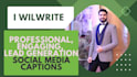 write engaging, lead generating social media caption