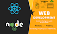 develop complete web application using react, node js and firebase