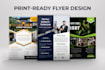 design print ready promotional flyer