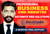 develop custom PHP laravel CRM web development
