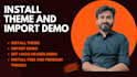 install wordpress theme set demo contents professionally