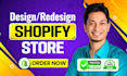 build, design or redesign shopify website, shopify store, dropshipping store