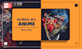 create scribble anime style illustration t shirt design
