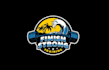upscale gym beach logo