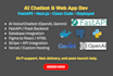 build ai chatbot, ai saas, ai website, ai website development