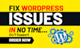 fix wordpress issues website debugging divi elementor bug fixing woocommerce fix