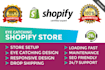 design or redesign a shopify store or create shopify website