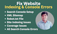 fix google search console errors, redirecting issues and no indexing issues