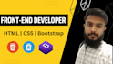 design and develop a responsive website using HTML, CSS, and bootstrap