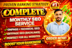 do complete monthly SEO service for google top ranking