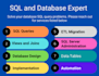 develop sql server database, development, and sql queries