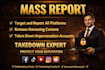 takedown harassing remove banning mass report tiktok facebook reddit instagram x