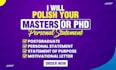 edit your postgraduate, law school, MBA personal statement