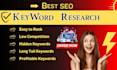 find best keywords by advance SEO research and competitors analysis