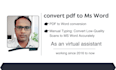 convert PDF to word and manually retype scanned documents