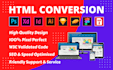 convert figma to HTML, xd to html, ai to HTML, psd to HTML responsive bootstrap