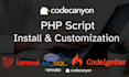 install and customization codecanyon PHP script