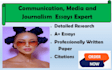 do media, journalism and mass communication content research