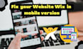 fix and optimize your wix website mobile version