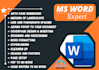 create, edit, format, design ms word document perfectly