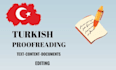 proofread and edit  turkish texts in 24 hours