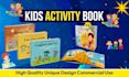 create  design kids activity book, coloring,