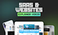 create custom 2d 3d saas video, mobile app, website explainer video animation