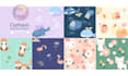 create cute seamless pattern in vector