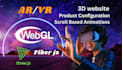 create vr dynamic website using three js, fiber js, 3d model, webgl animation