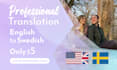 manually translate from english to natural sounding swedish