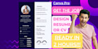 design touch up your resume or cv with style using canva pro