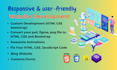 create responsive websites HTML CSS tailwind javascript