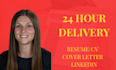 deliver 24 hour professional resume writing services