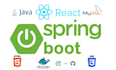 build responsive java spring boot web app with spring and react js