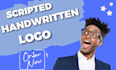 design handwriting, signature, cursive, handwritten logo