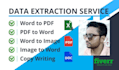 do fasted data extraction from PDF image to word